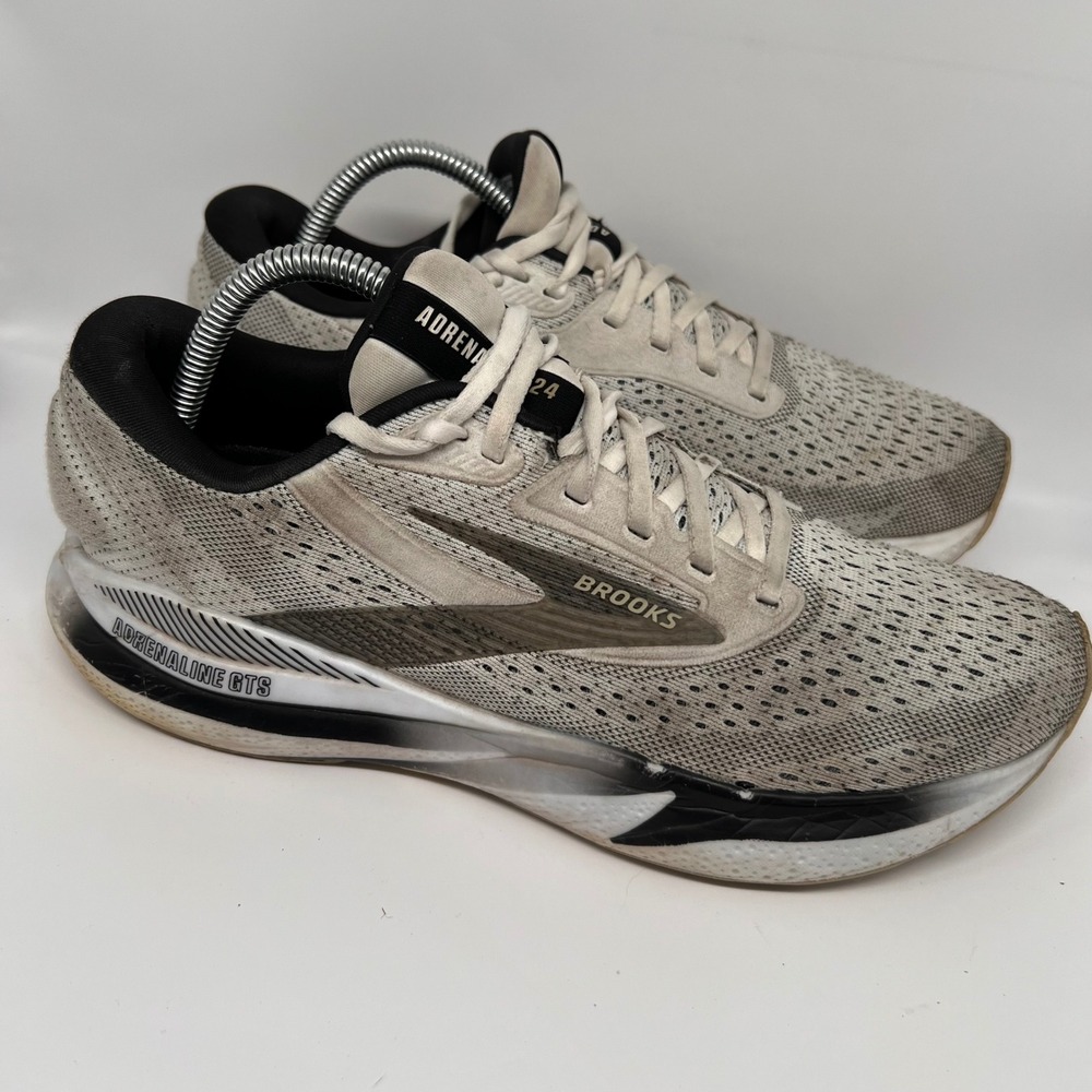 Brooks Adrenaline GTS 24 Womens Size 10 Gray White Road Running Shoes Sneakers